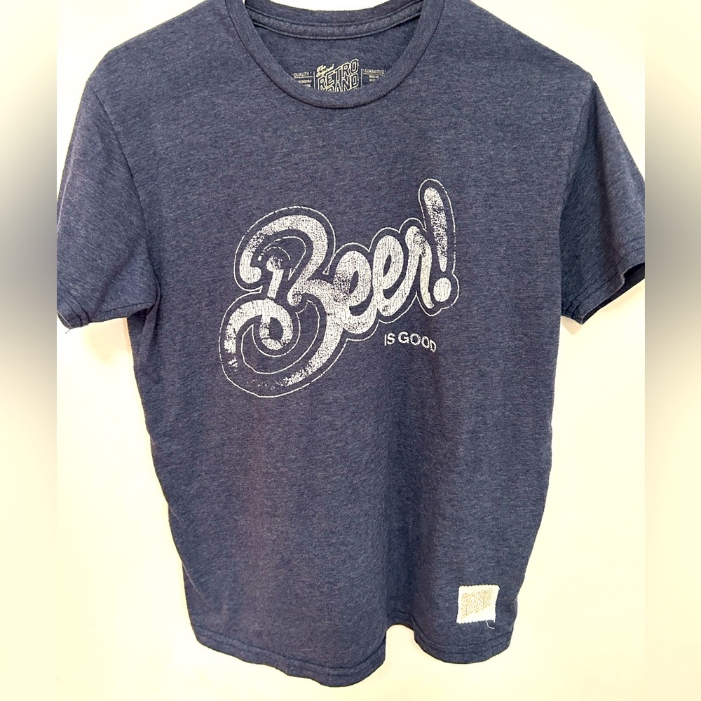 The Original Retro Brand Beer is Good Graphic T-Shirt Size Medium